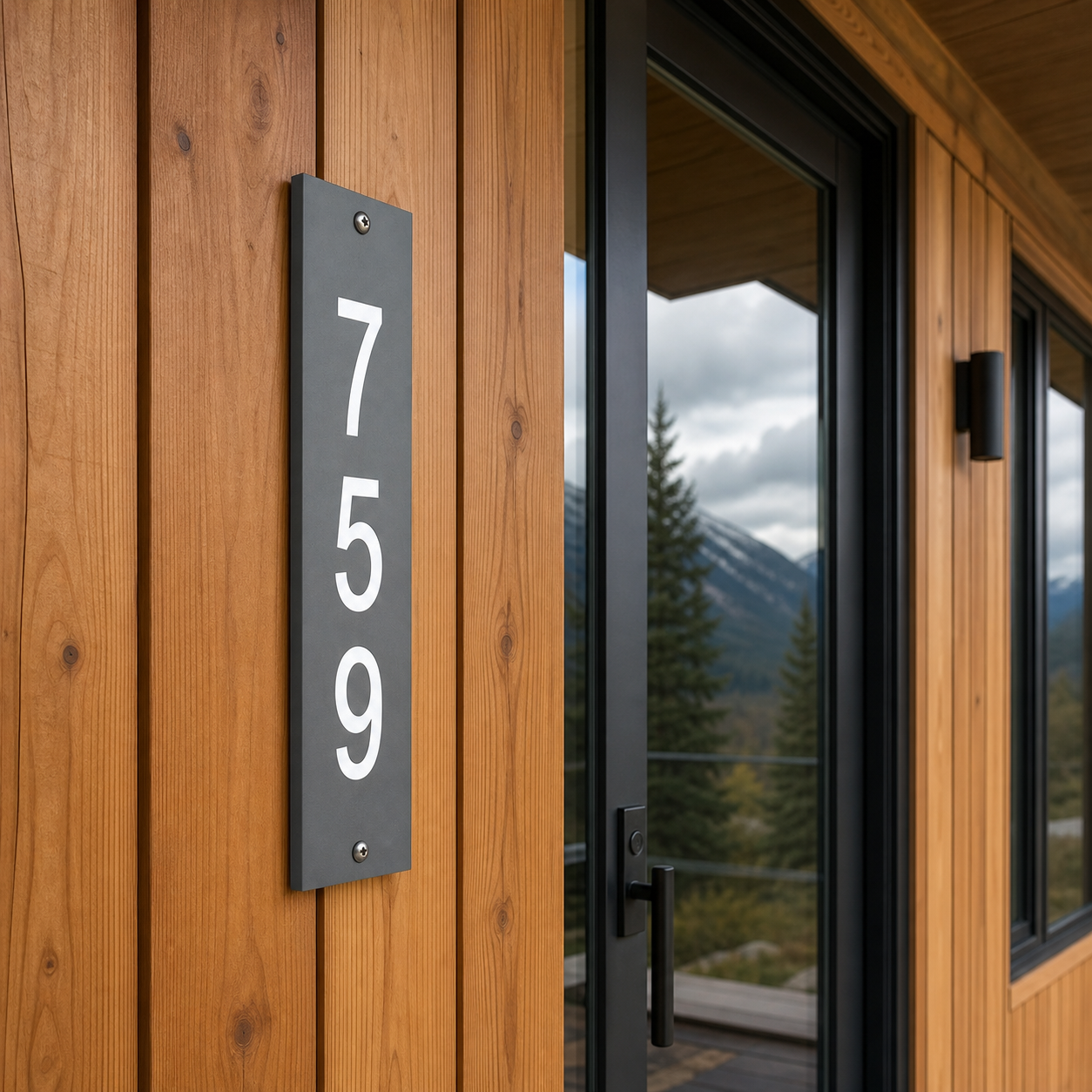 Custom House Number Sign - Modern Address Plaque