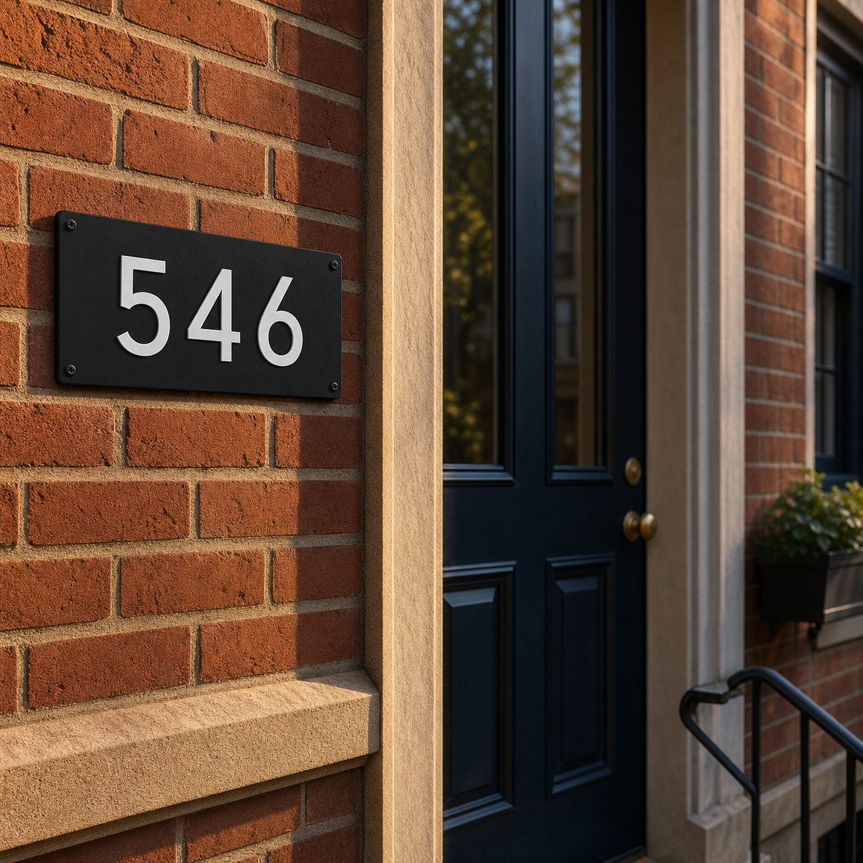 Custom House Number Sign - Modern Address Plaque
