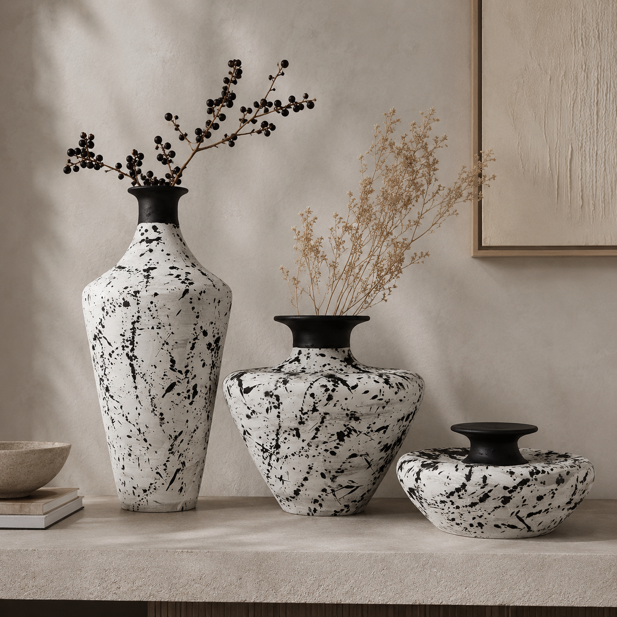 Black & White Modern Decorative Vase