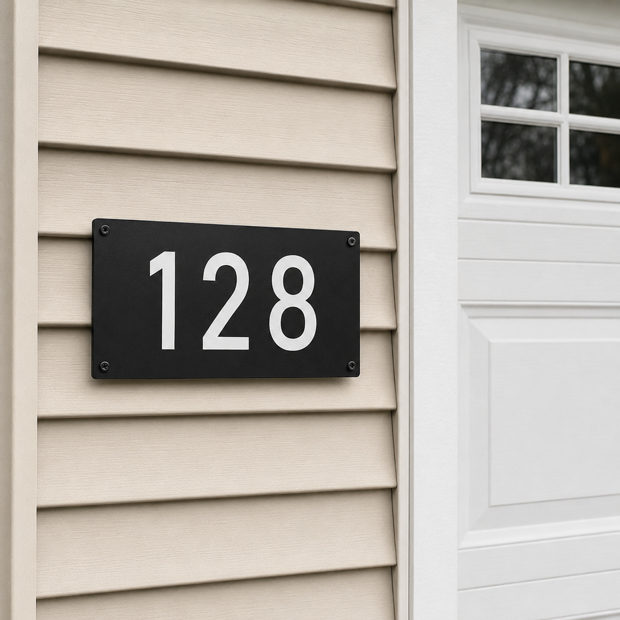 Custom House Number Sign - Modern Address Plaque