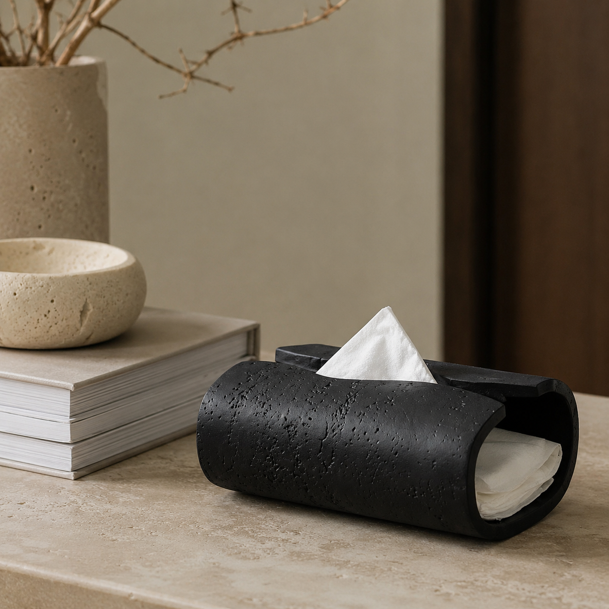 Stone Textured Tissue Box Holder