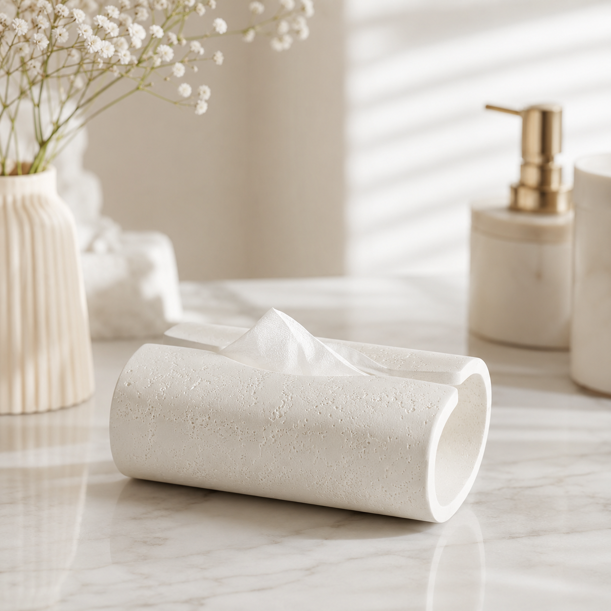 Stone Textured Tissue Box Holder