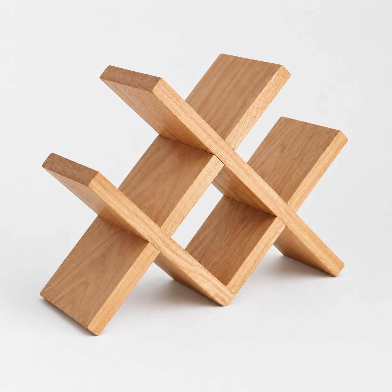 Wooden X-Shaped Wine Rack