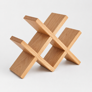 Wooden X-Shaped Wine Rack
