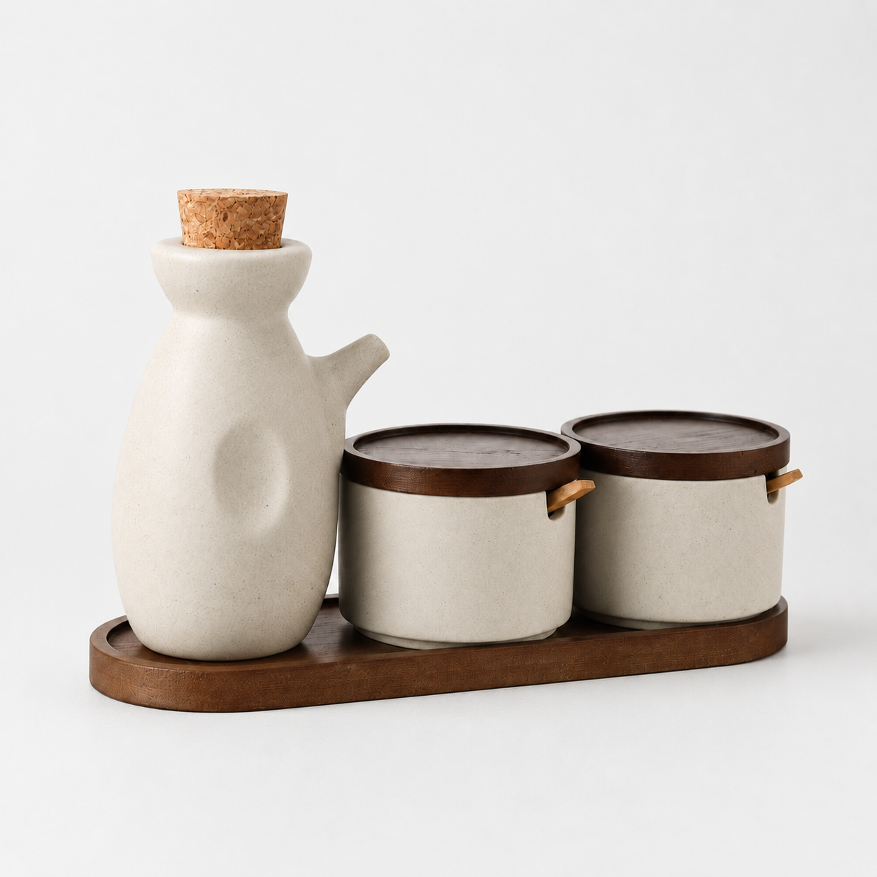 Ceramic Oil & Spice Jar Set