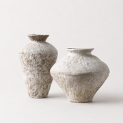 White Frost Textured Ceramic Vase